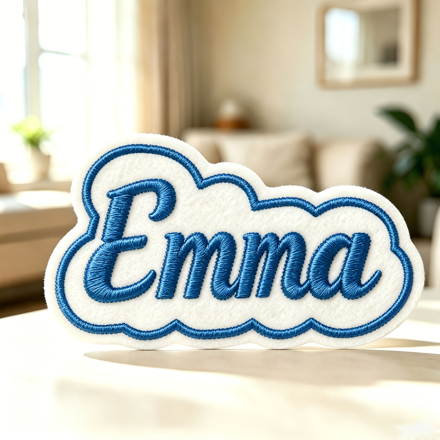 TEMU personalizzata ricamata con , toppa in tessuto termoadesiva o da cucire, con testo personalizzato, targhetta adatta per abbigliamento, giacca,