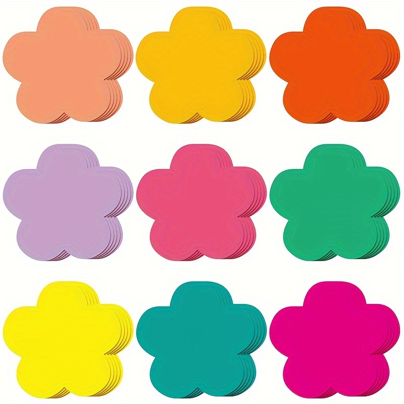 

45pcs Découpes Petites Découpes d'Affichage Découpes Couleurs Assorties Décoration de Classe Découpé Pour DIY Artisanat Décoration de Fête Scolaire (Fleurs)