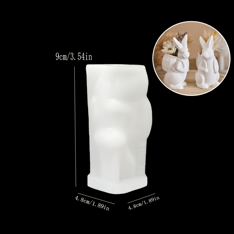 Resin Silicone Molds 3d Cute Basket Rabbit Silicone Molds Easter Rabbit Craft Making Plaster Resin Casting Molds Home Decor Crafts Molds Desktop Decorations