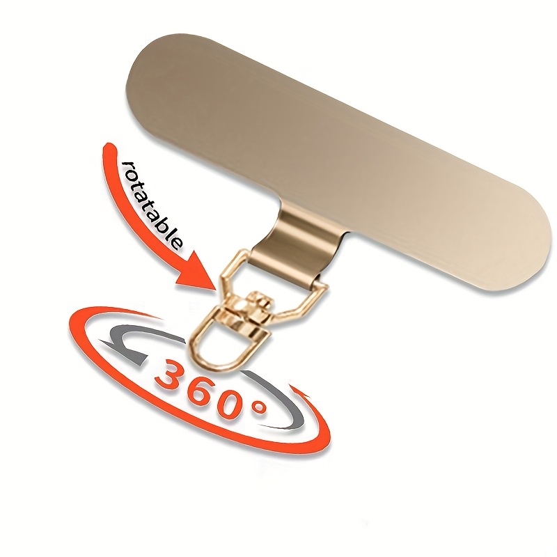 Upgraded 360° Rotating Stainless Steel Phone Lanyard Connector, Ultra-thin Metal Patch, Safety Rope Accessory, Universal Phone Accessory
