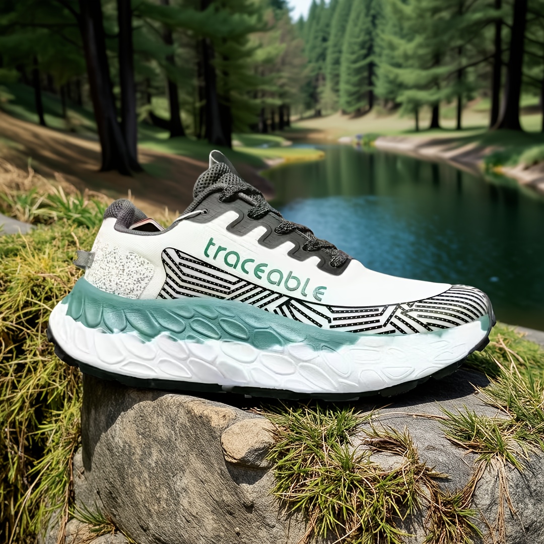 Sneakers, Men's Outdoor Shoes Lightweight Comfortable Trail Running Shoes Anti-Slip Shock Absorption Casual Fashion Sports Running Shoes