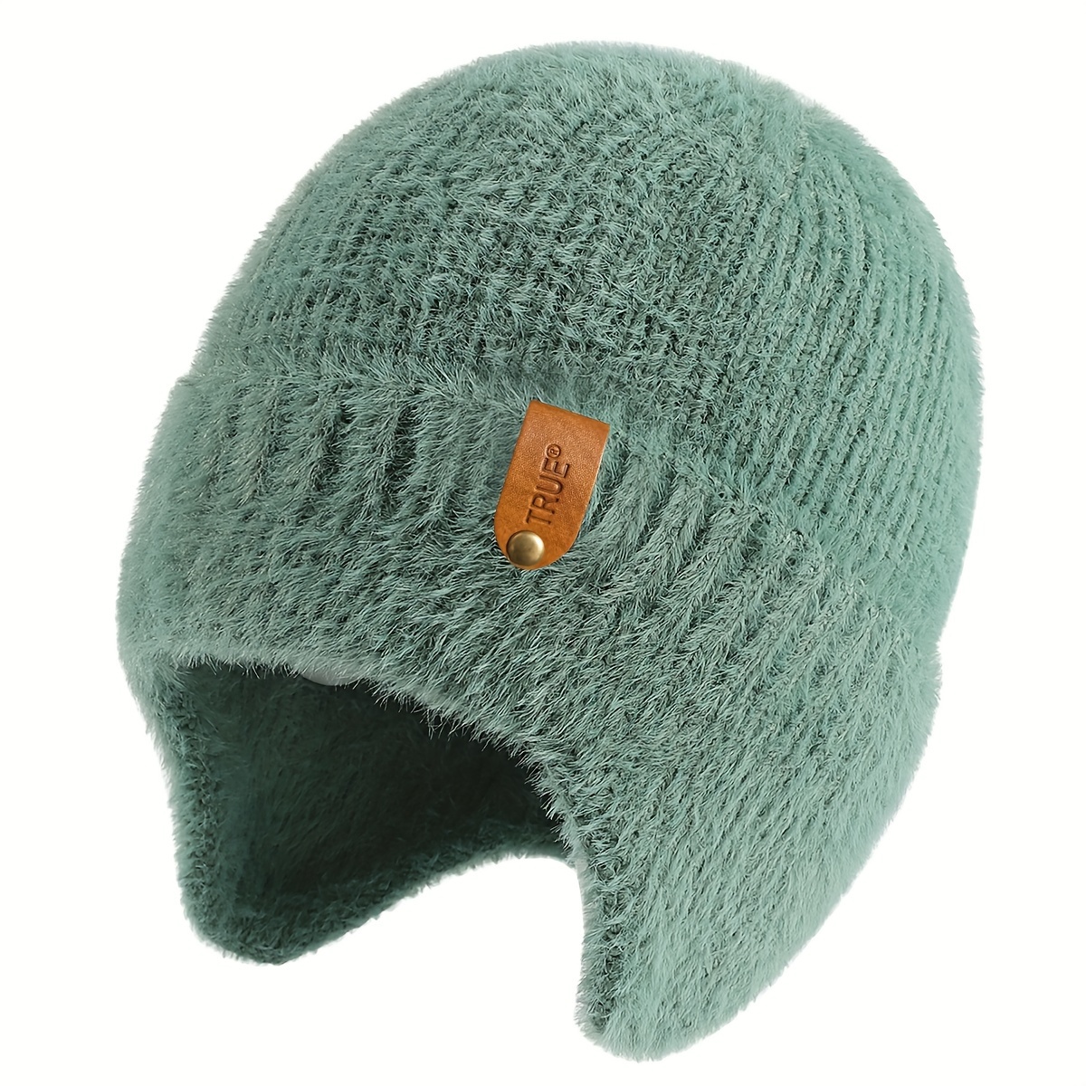 TEMU Comfortable "true®" Minimalist Winter Hat, Unisex Soft And Warm Ear Protection Knit Hat, Fluffy Brimless Beanie, Solid /winter Ski Hat,