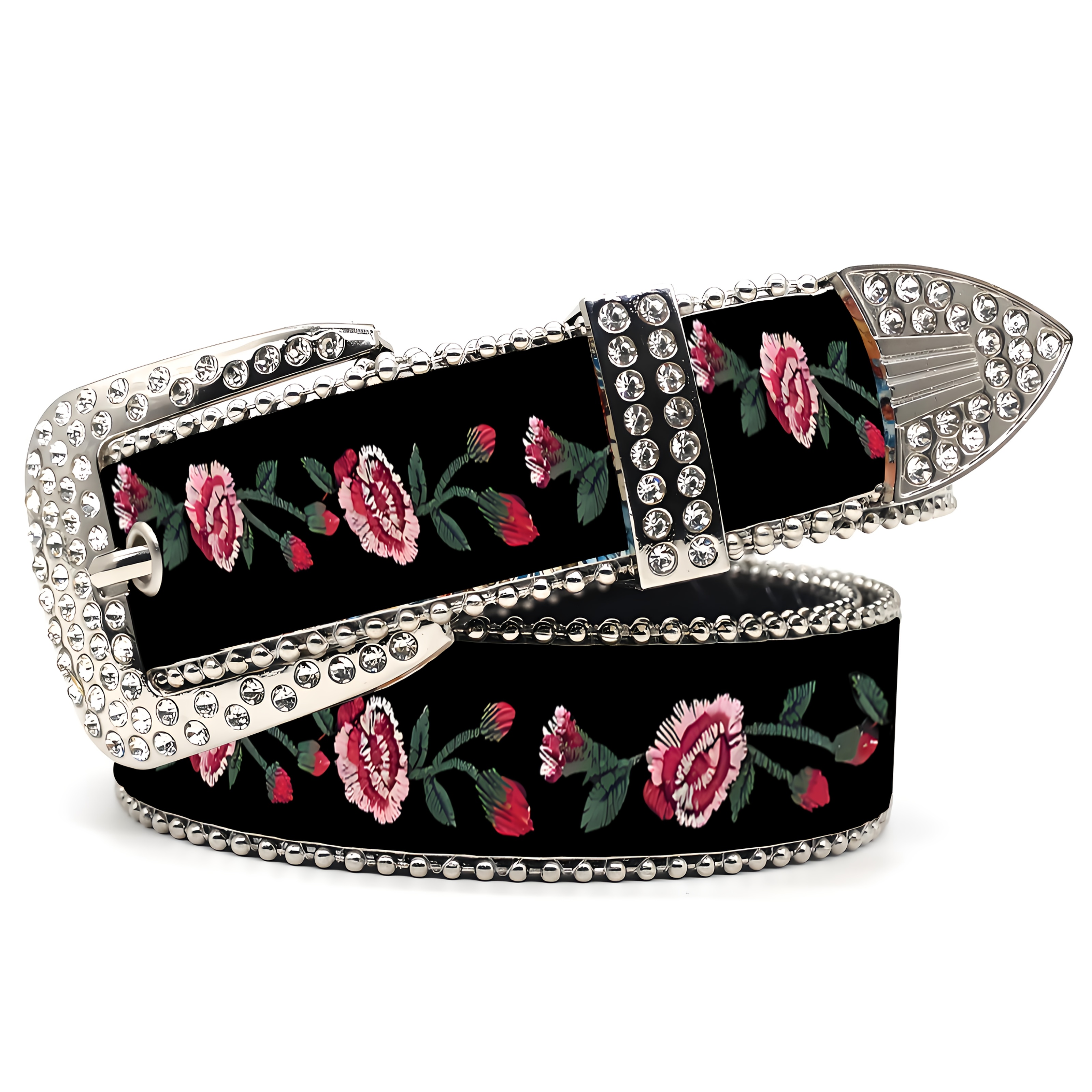 PU Leather Studded Flower Punk Belt for Western Cowgirl Studded Boho Belt - Etsy main image 3