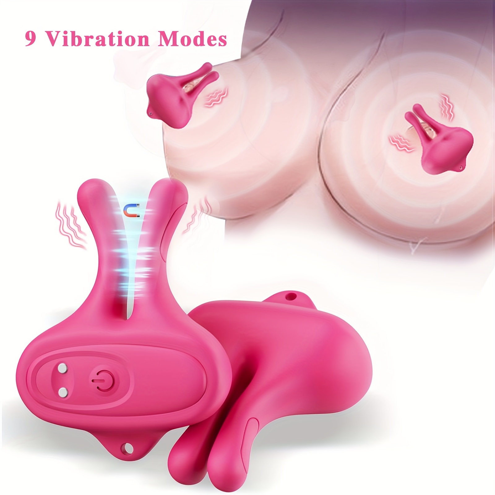 nipple toys vibrator toys vibrating nipple clamps women toys with 9 vibration magnetic nipple stimulation rechargeable adult toys for female couples pleasure 0