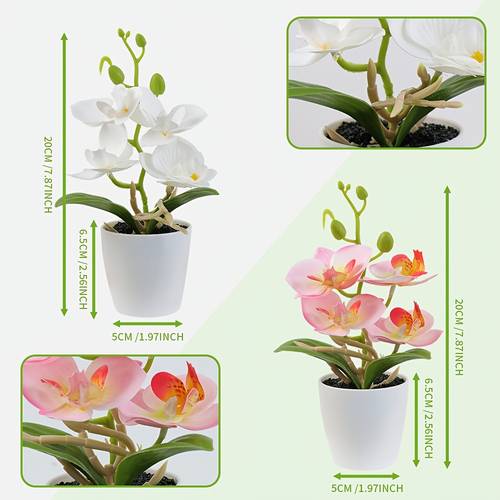 1 topf künstliche orchidee | kleine tischkeramikvase für zuhause, büro und hochzeitsdeko, für verschiedene feiertage