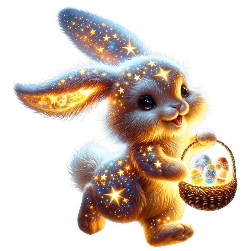 6inch Light-up Easter Bunny Vinyl Decal,car Sticker For Laptop, Bottle, Truck, Phone, Motorcycle, Window, Wall, Cup Decals