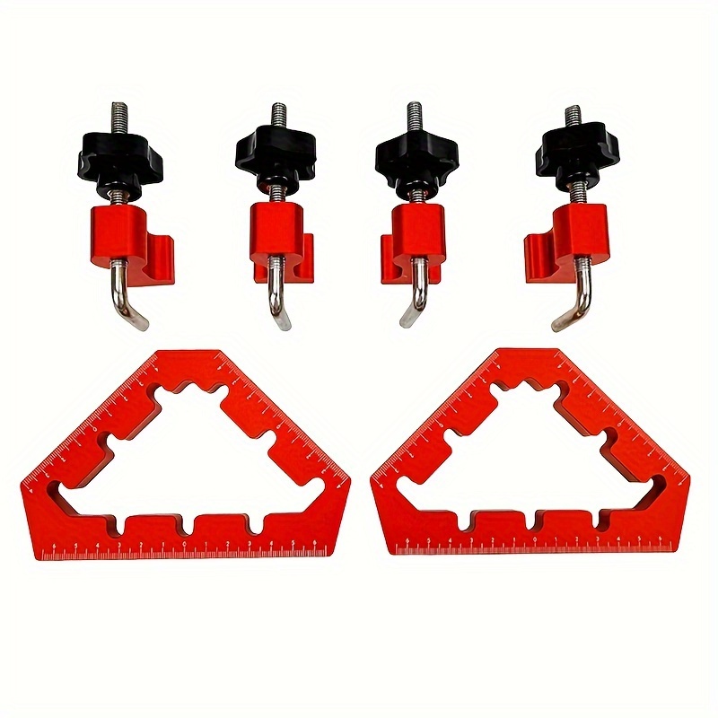 

14pcs 45/90 Degree Squares Angle Clamps, Corner Clamps For Woodworking Tools, 2pcs 3.1''x3.1''x5.1'' Aluminum Positioning Squares Clamps For Frame Cabinet