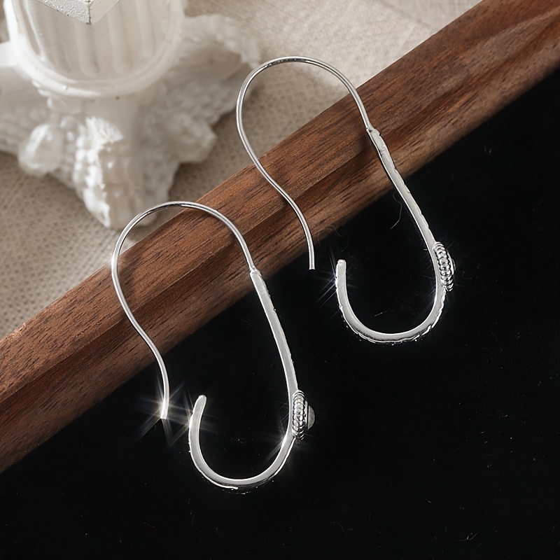 Dangle Hoop Earrings with Synthetic Moonstone for Brides