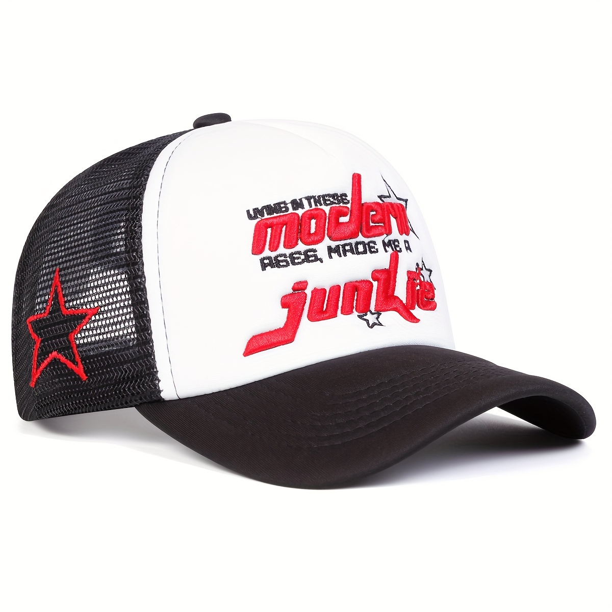 1 mens modern junkie five panel mesh baseball cap outdoor - Temu