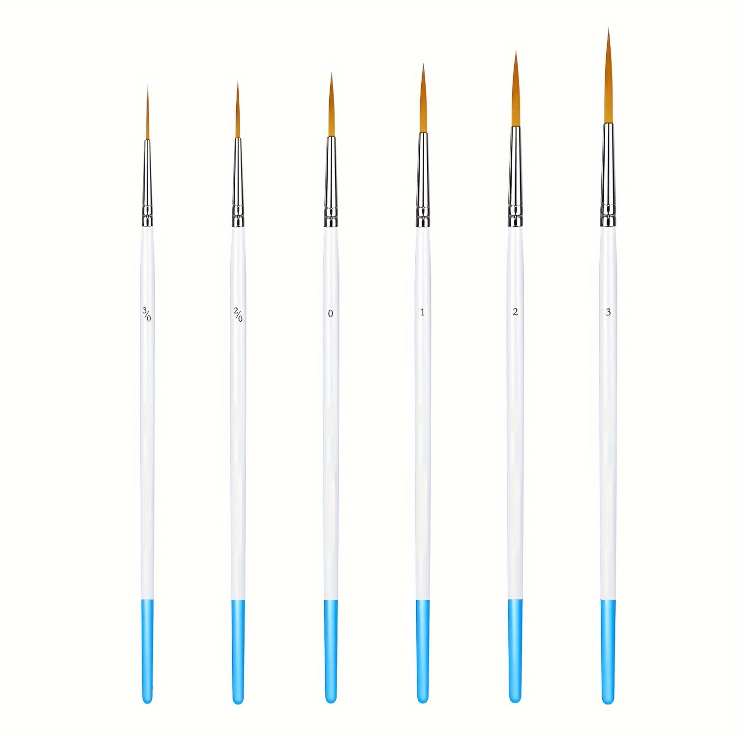 

Synthetic Specialty Paint Brushes With Gourd Handle – 6pc Fine Point Liner Brush Set For Scale Models, Acrylic, Nail Art, Oil & Watercolor Painting – Sizes #000 #00 #0 #1 #2 #3