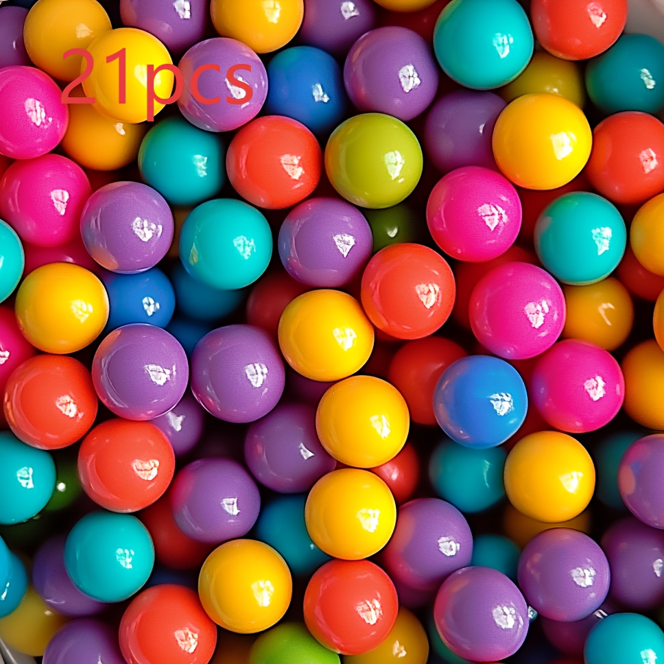 Image of 21pcs Plastic Ball Pit Toys - Non-toxic -color Ocean Balls Suitable For Swimming Pool, Birthday Party Decorations, Ball Pit Playpen - For & Children