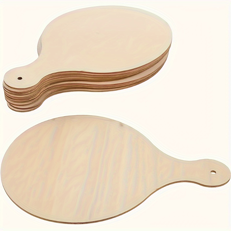3 Mini Wooden Cutting Boards with Handles for Home Kitchen Dining Tables, DIY Painting and Doodling Decorative Wood Slices, Wooden Placemats for Weddings, Christmas, Family Parties, and Birthday Decorations