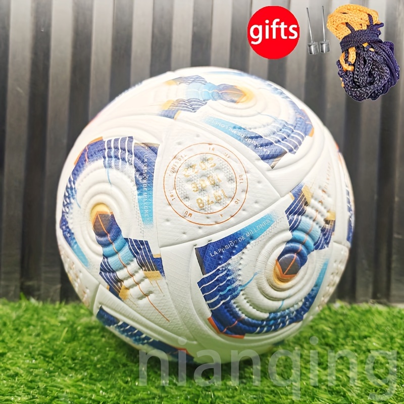 high quality size 5 soccer ball durable   leather seamless heat bonding high   wear resistant anti slip   proof ideal for professional training competitive play for adults teens blue with   accents Product details 0