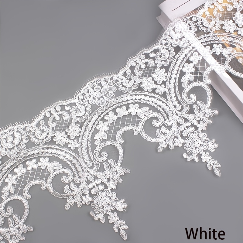 TEMU Pizzo multicolore con bordi e tridimensionale, per abito da sposa, costume, tovaglia, , accessori per abbigliamento fai da te