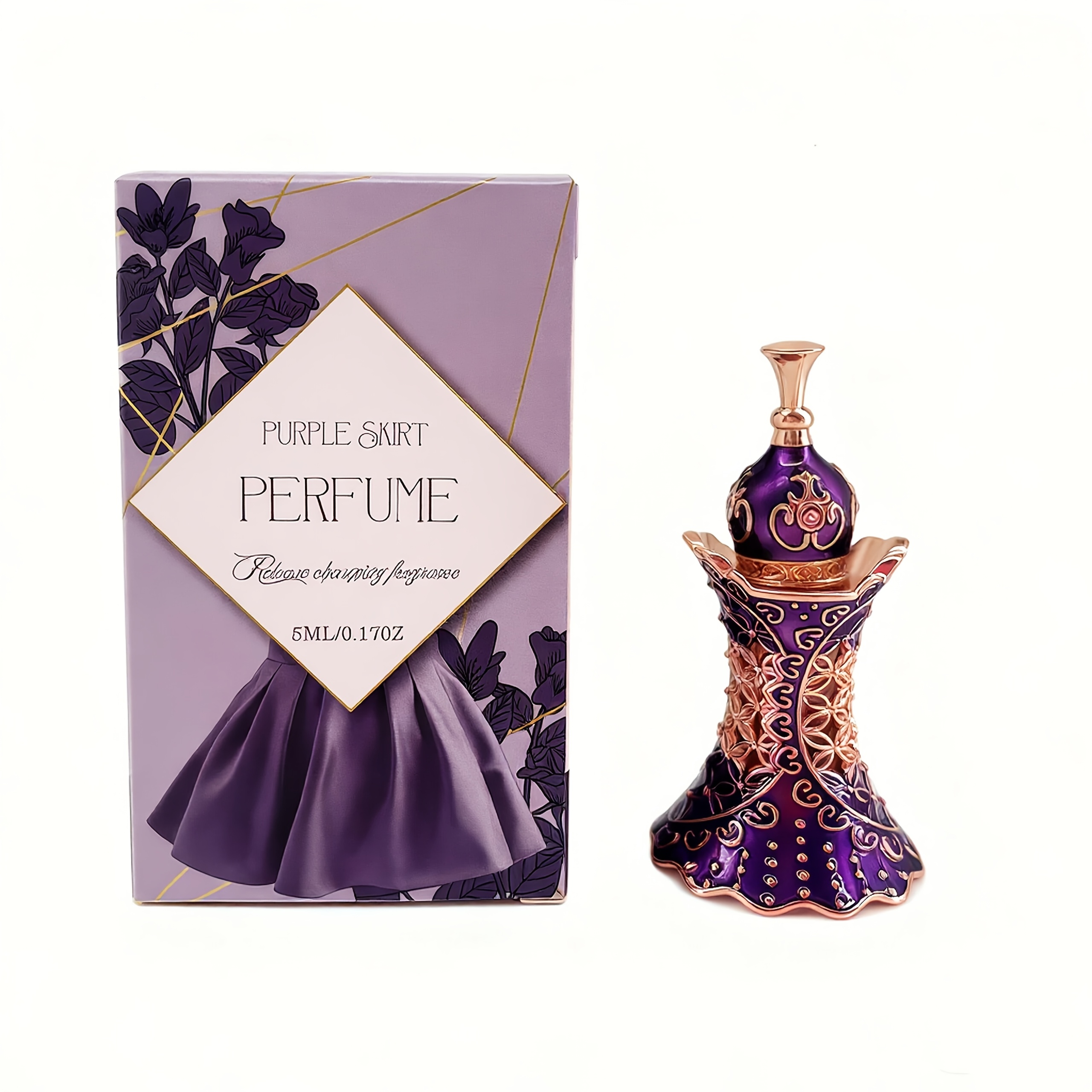 Image of Arabian Women's Perfume Oil With Rose, With Warm And , And With Musk And Notes And Settling Down, Leaving A Long-lasting And Fragrance. Its Small Size To Carry