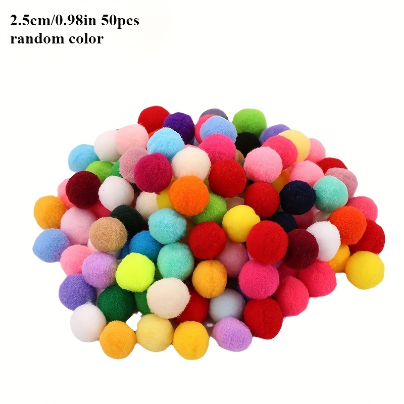 50pcs High-elastic Felt Ball, Random Color Colorful Polyester , Diy Small Felt Ball, Accessories For Clothing, Shoes And Hats