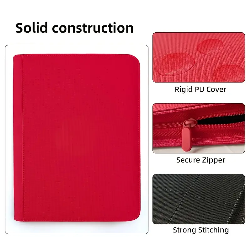card zipped trading card binder 3x3 solid - Temu Mauritius card zipped trading card binder 3x3 solid - Temu Mauritius