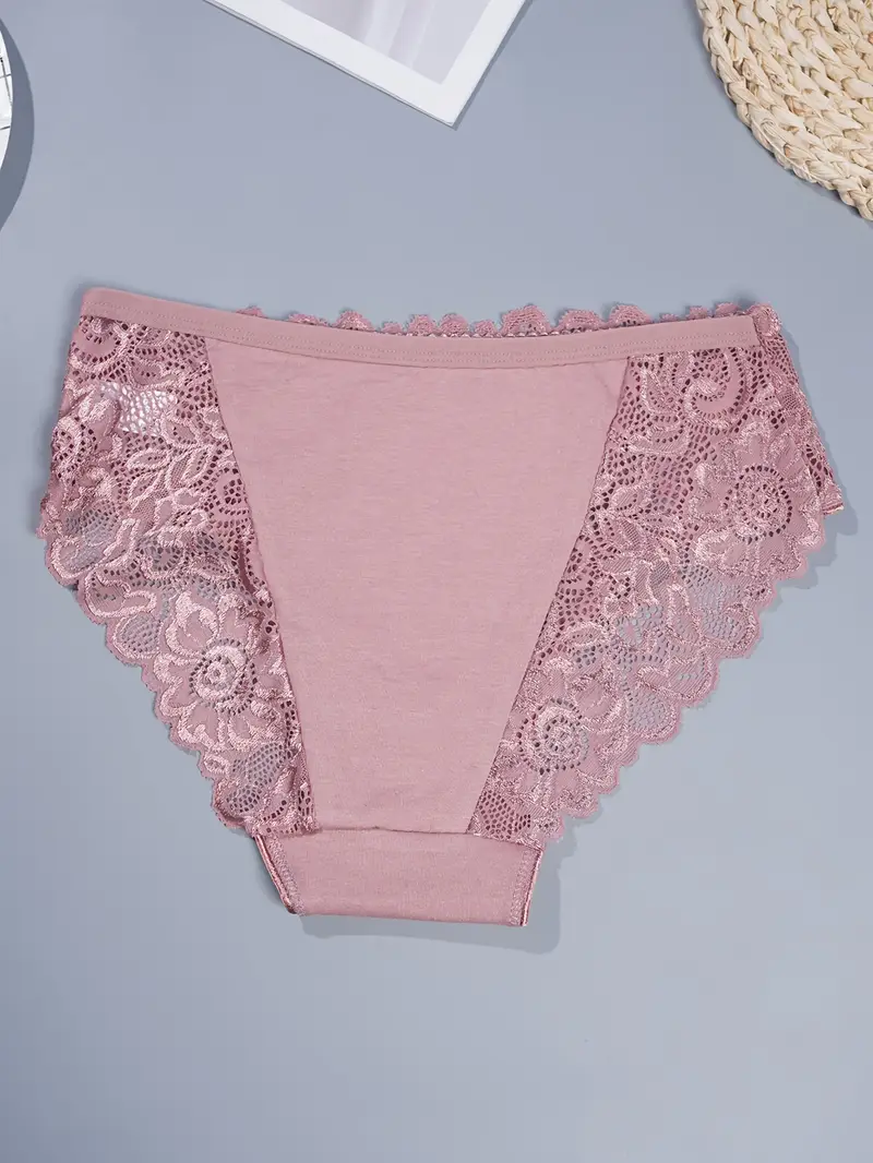 4pcs womens floral lace jockstrap underwear breathable comfortable briefs with contrast lace detailing sexy elegant design for casual attire everyday underwear floral lace detailing smooth texture fabric Product details 27