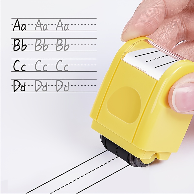   line practice stamp suitable for parents and teachers manual practice roller stamp english   stamp