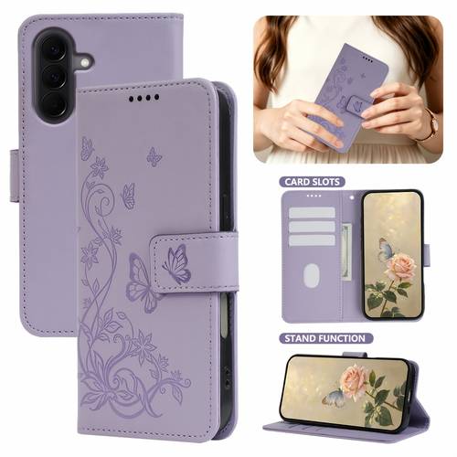 elementbilde telefondeksel - til samsung galaxy a35 5g/a36 5g/a37 5g/a51 5g/a52/a52s 5g/a53 5g/a54 5g/a55 5g/a56 5g/a57 5 wallet telefon deksel, innebygd støttefot, 3 kortspor design, elegant passform gave