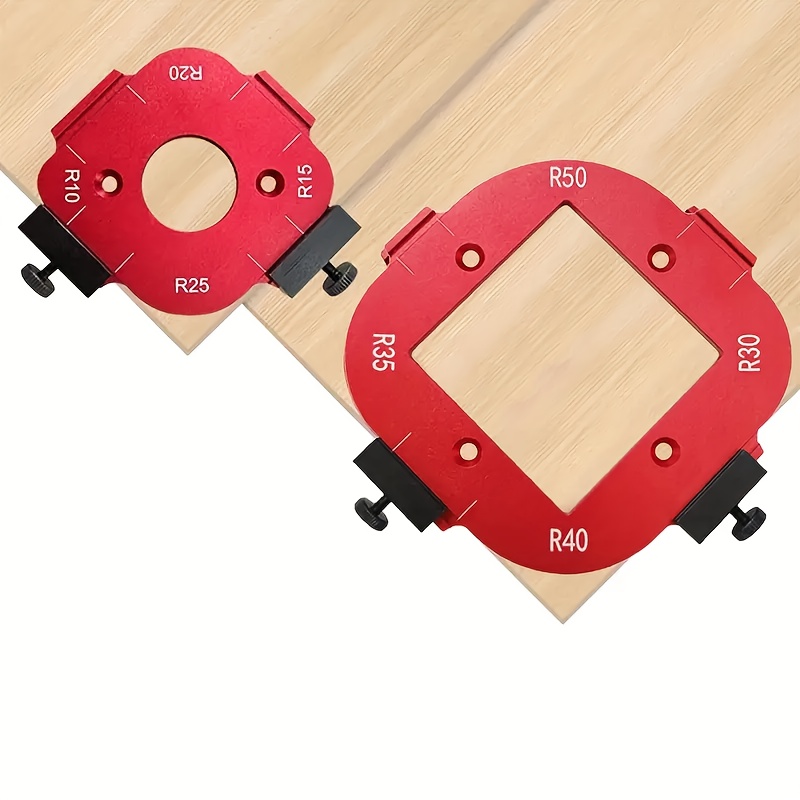 

Carrés de charpenterie - Plateau de routeur en métal avec plaque d'insertion et verrouillage de claquage de rayon R10, R15, R20, R25 pour l'aide à en arc