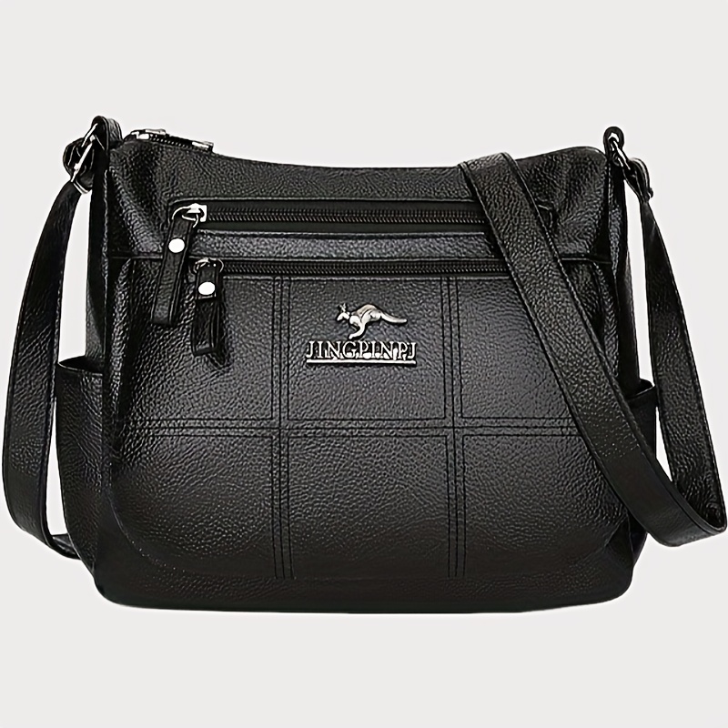 Image of "women's Crossbody Backpack - Stylish Multi-pocket Shoulder Bag With Adjustable Strap, Zipper Closure & Lining, In 2 Colors, Perfect For Daily Use"