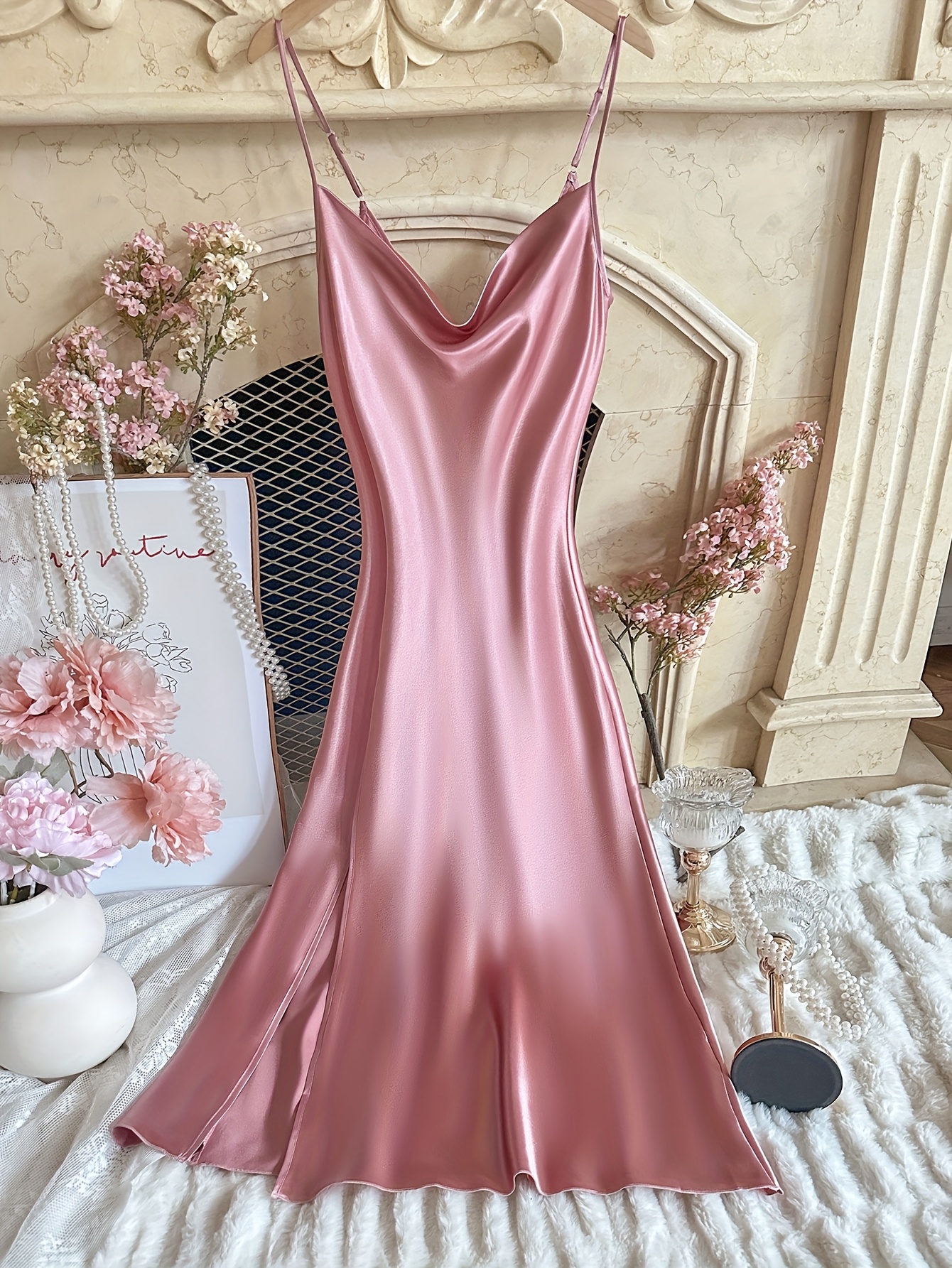 white christmas dresses Midi Slip Dress main image 1