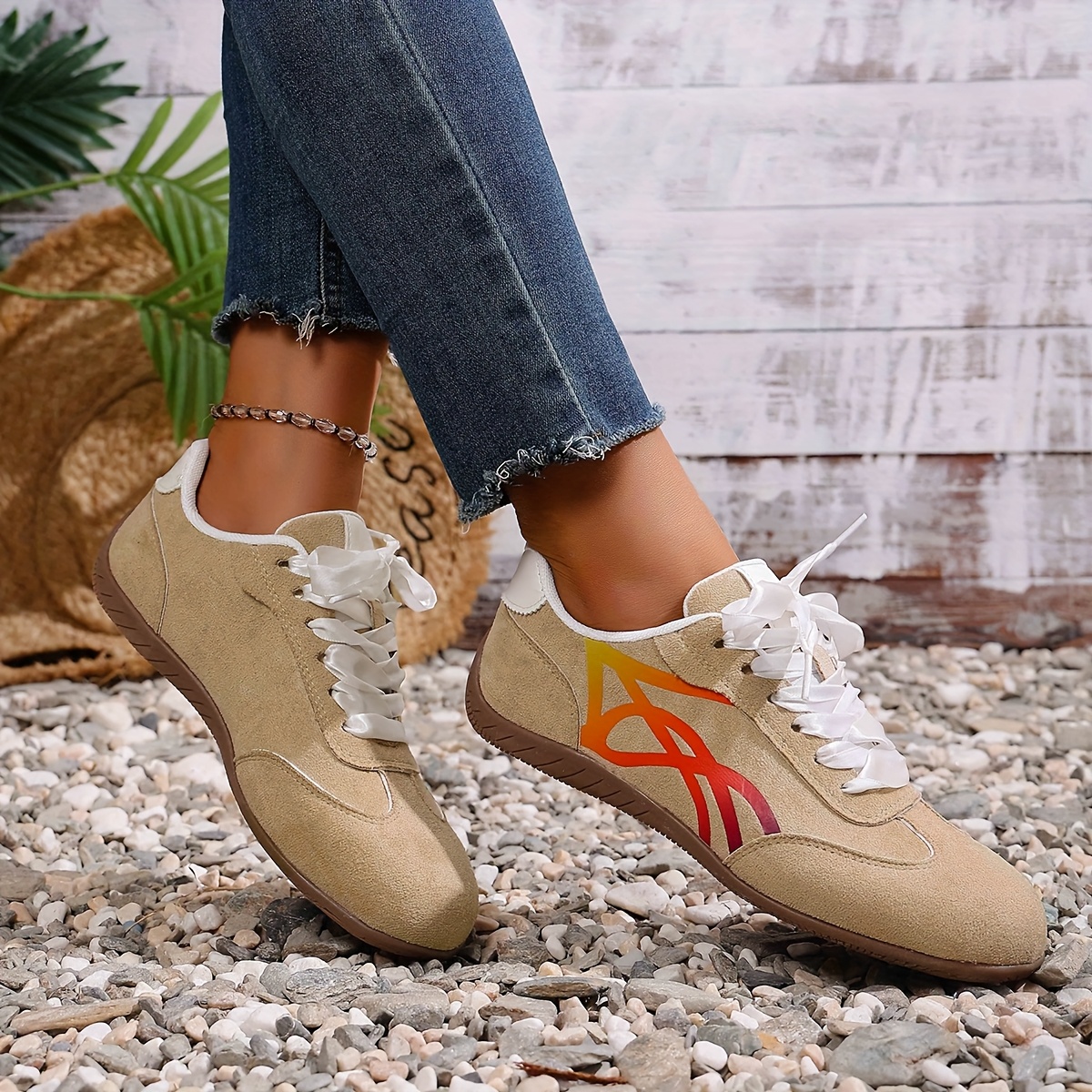 TEMU 2025 Printed Flat Lightweight Versatile Casual Shoes - Shoes, Women Shoes, Sneakers