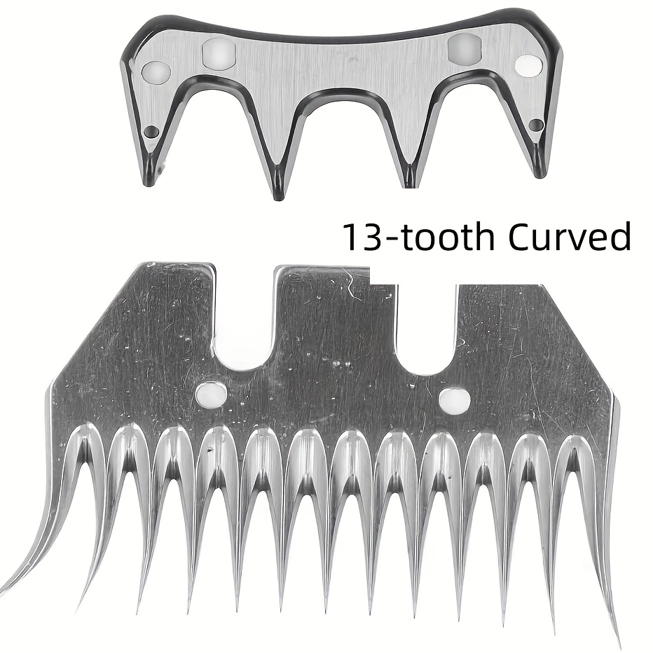 Sheep Shears Replacement Clipper Stainless Steel Straight Curved Teeth 9/13 Tooth Electric Comb Cutter Goats Clipper Scissors Blade