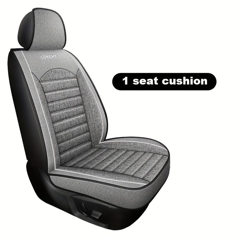 TEMU 1-seat Linen Car Seat Cover, Comfortable All-inclusive Automotive Front Seat Cushion, 4- Universal Size Car Additions