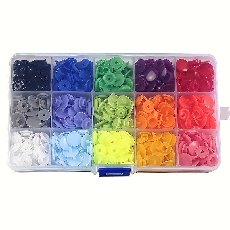Image of 600ps Set Four-in-one Mother- Seamless Colorful Buttons Invisible Press-type Without Pliers Nail-free And Sewing-free Sewing Crafts Clothing Cloth Bag Sealing Sewing Supplies Additions Random