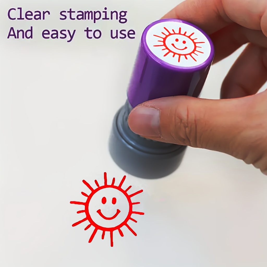 Circular Teacher Commendation Seal - Teacher Office Seal - Classroom Rating And Encouragement Seal, Durable Plastic Structure