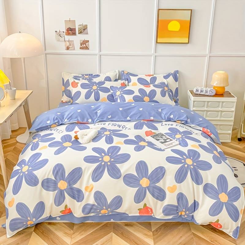 Odot Copripiumino 3 Pezzi Plissettato: Biancheria Letto Microfibra 100% Con Cerniera, 200x230 Cm Bianco