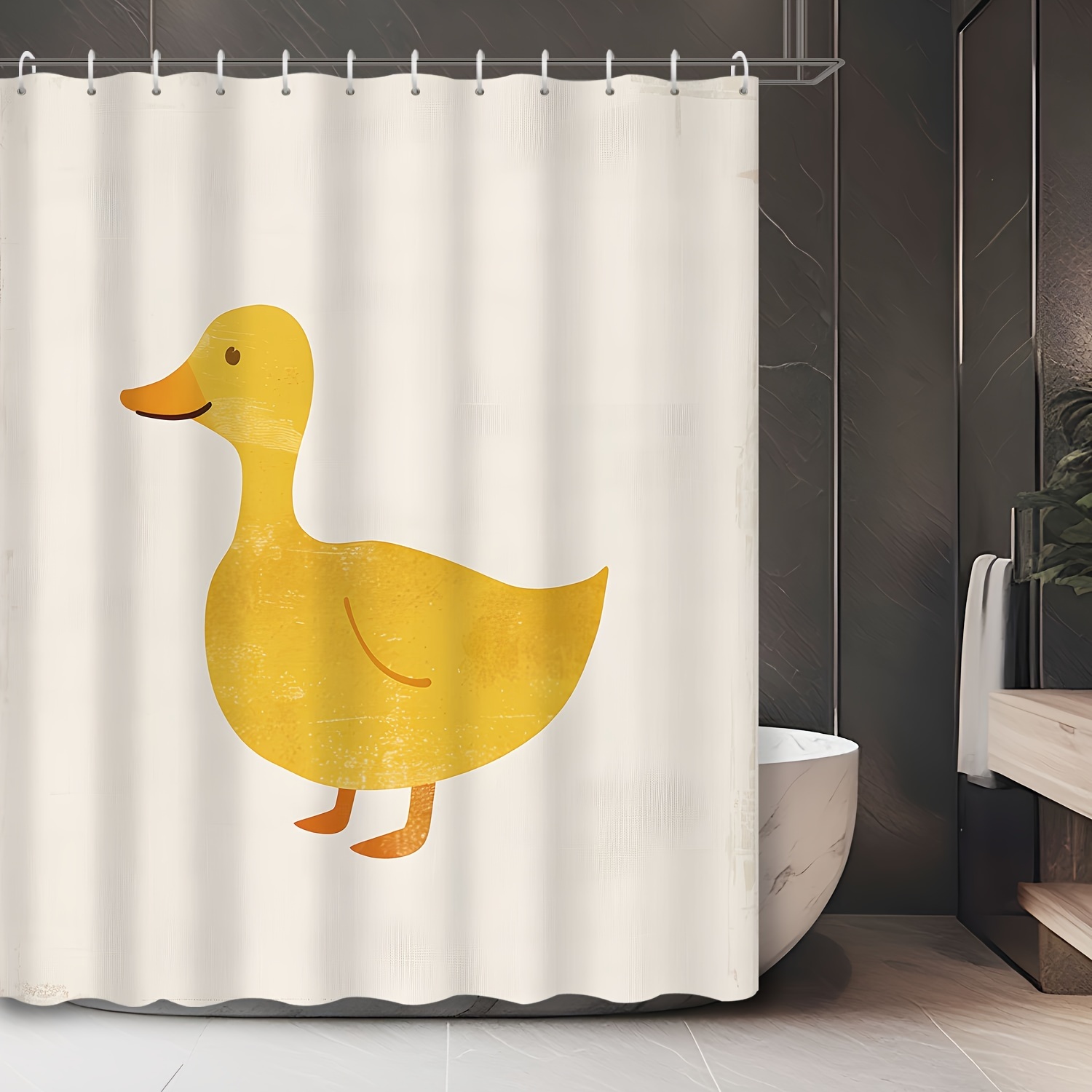 

1pc Shower Curtain, Bathroom Decoration, Including Shower Curtain And 12 , Bathroom Accessories