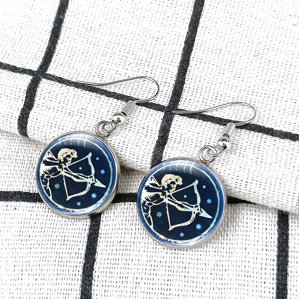 4pcs Sagittarius Emblem Jewellery Set, Necklace, Bracelet, Earrings