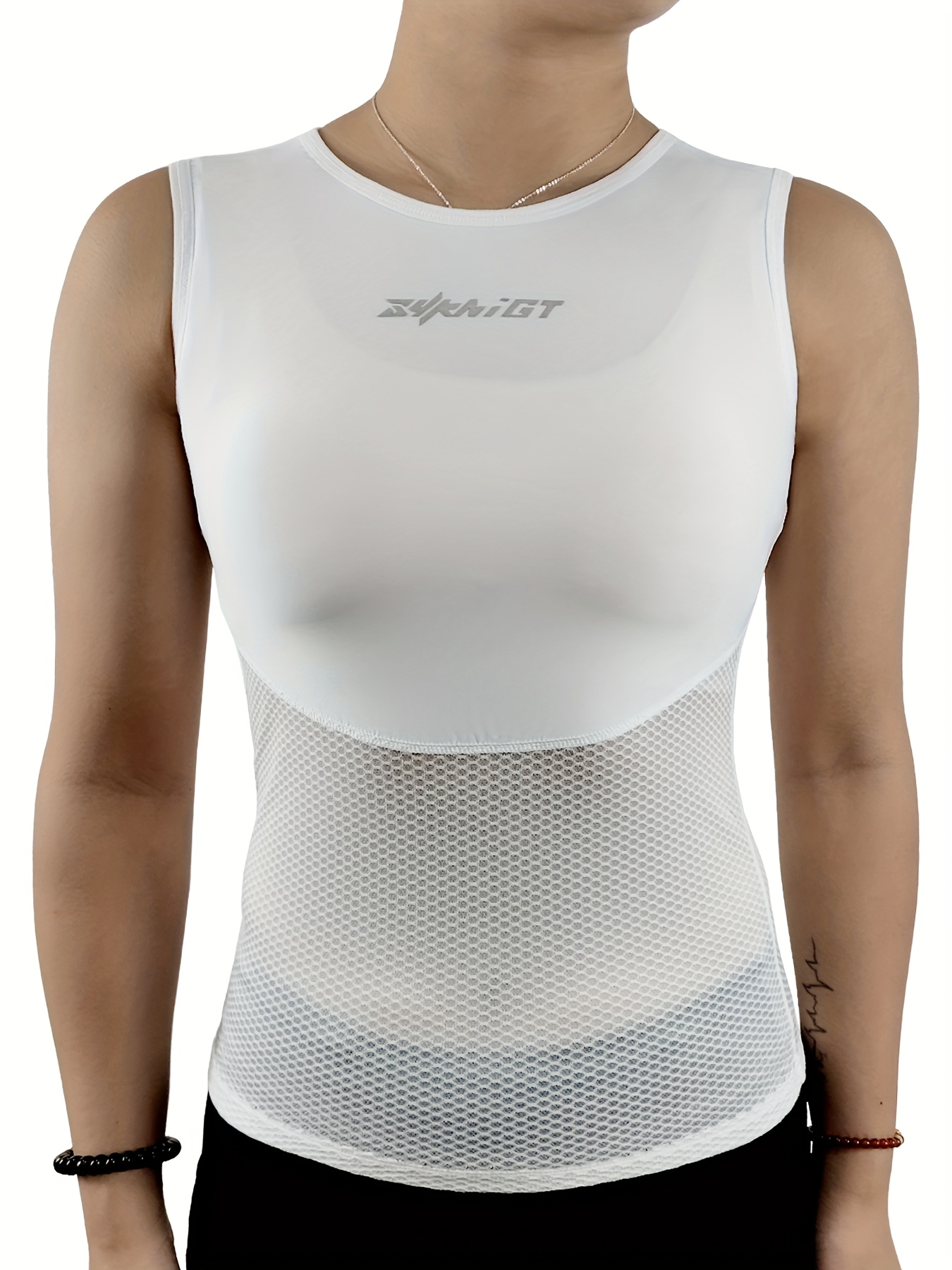 TIMI Women's Lightweight Mesh Cycling Vest - Breathable Quick-Dry Sleeveless Athletic Top with Breathable Mesh Panels, Regular Fit for Road Cycling & Summer Sports, Cycling Jersey, Sweatwicking Fabric