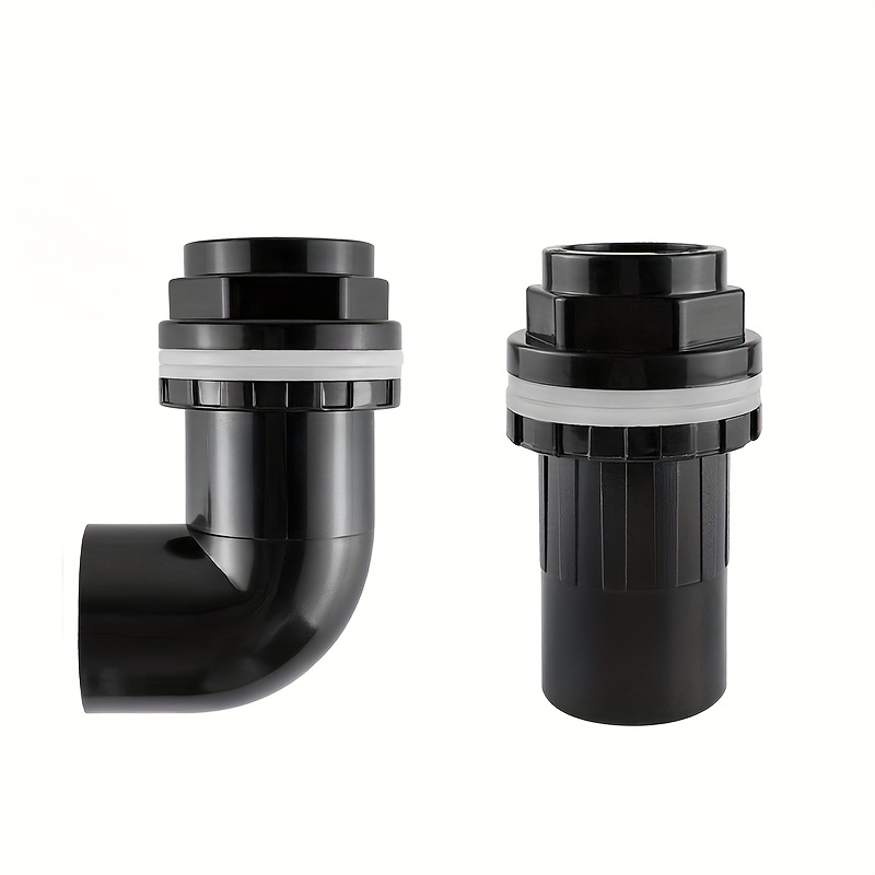 E-shop 2-tlg. Aquarium-Wasserrohr-Verbindungsstück-Set, gerades/gebogenes Verbindungsstück, 25 mm/0,98 Zoll (DN20), gerades/gebogenes Verbindungsstück
