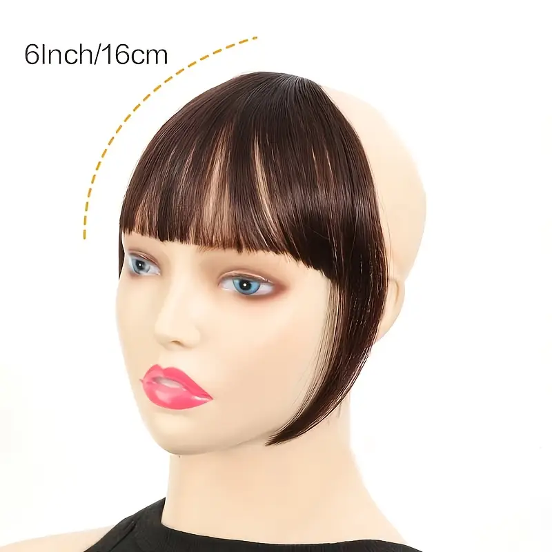 1pc womens synthetic fiber clip in bangs invisible mini bb clip comfortable breathable net straight hair daily wear hairpiece details 3