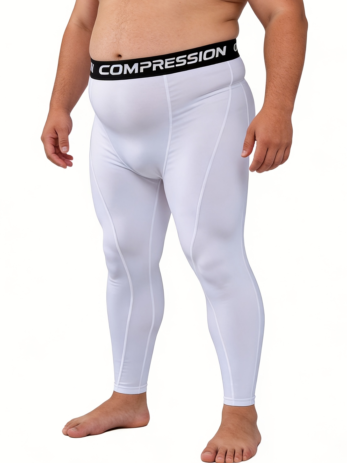 1pc of mens plus size sports mens tight pants elastic basketball tight pants running and track training pants fitness compression pants