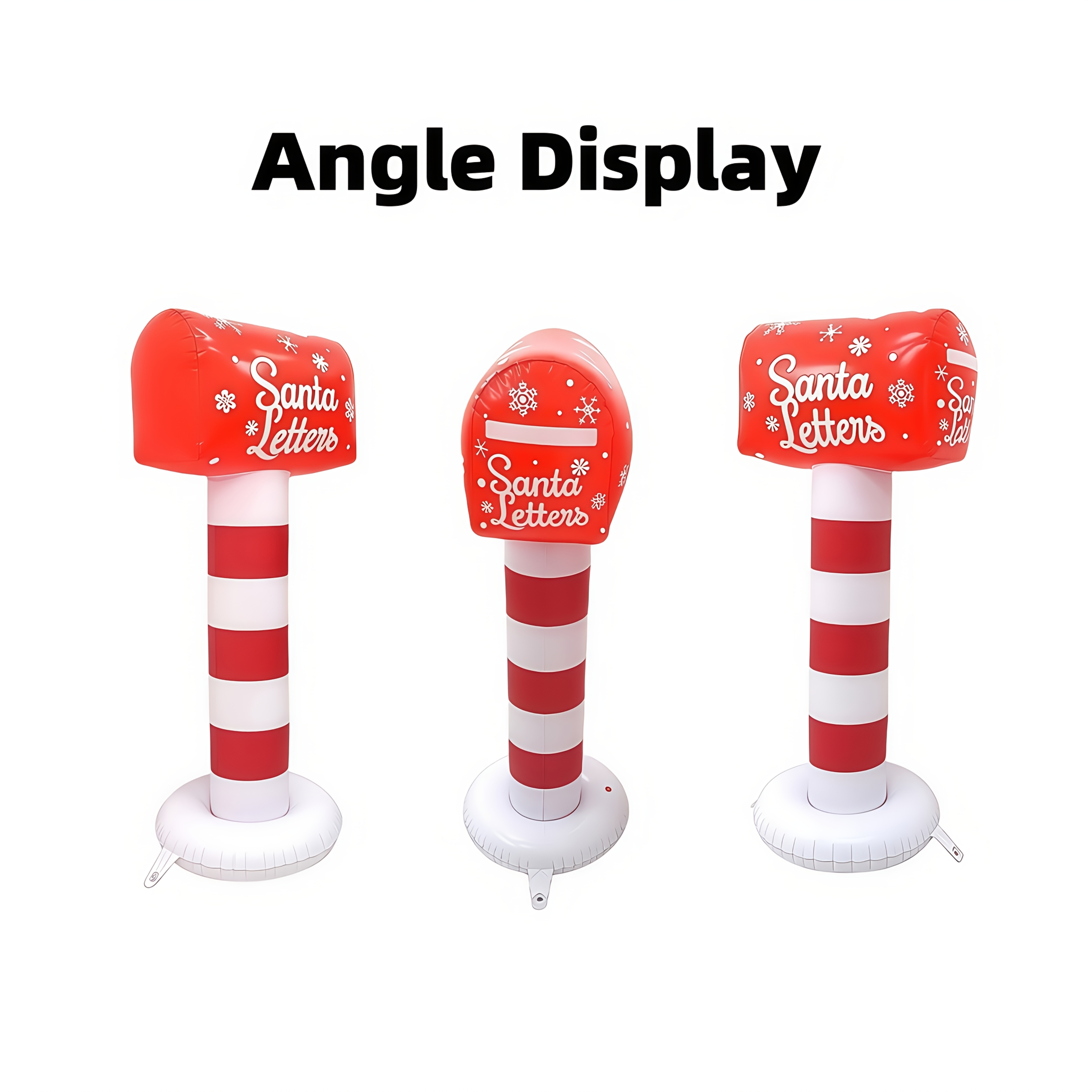 TEMU Decorazioni Natalizie Gonfiabili da Esterno, Grande Cassetta Postale Inflatabile - 42.13x19.29 Pollici in PVC per Giardino, Ideali per Feste,