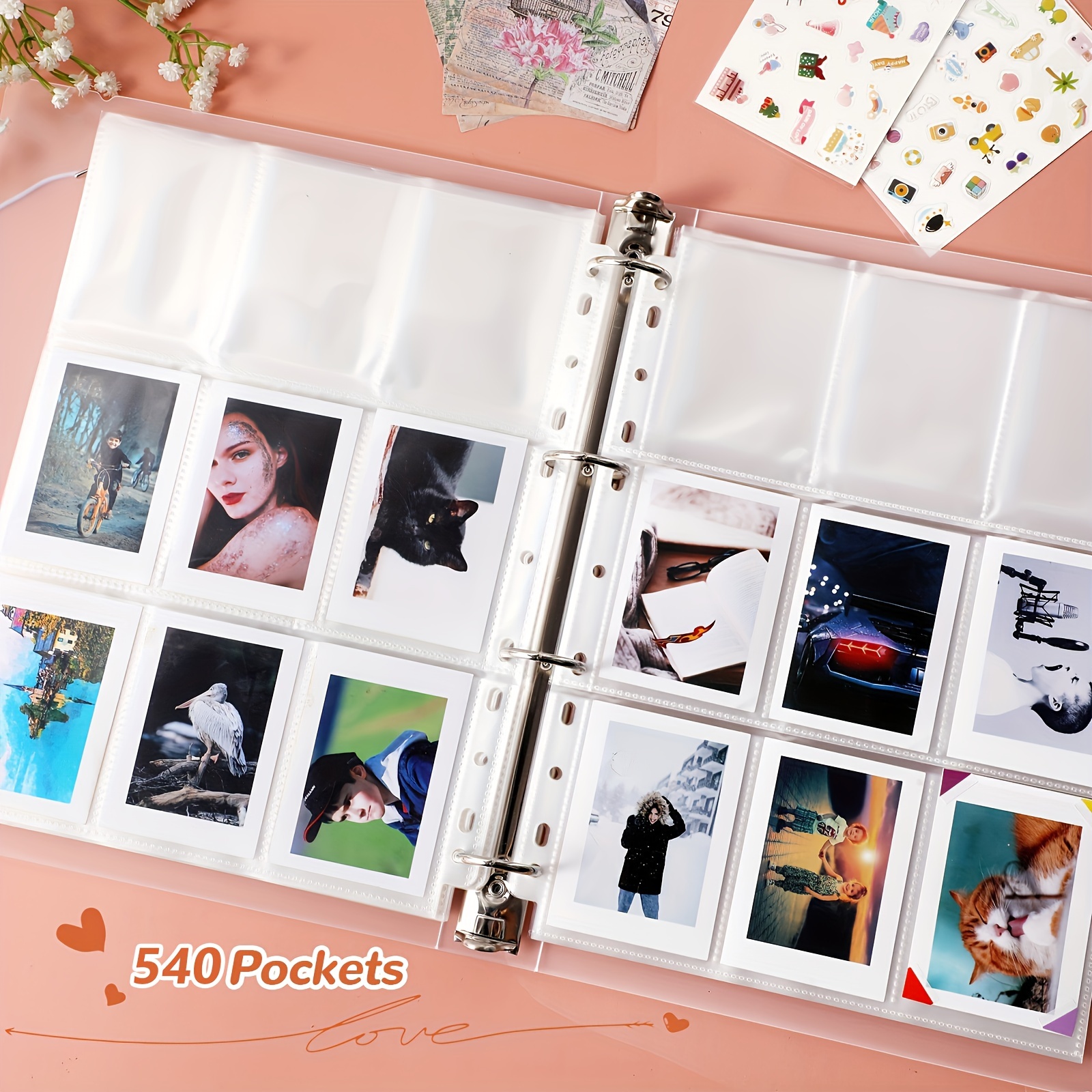 540 pocket a4 kpop photocard binder clear plastic album mini - Temu