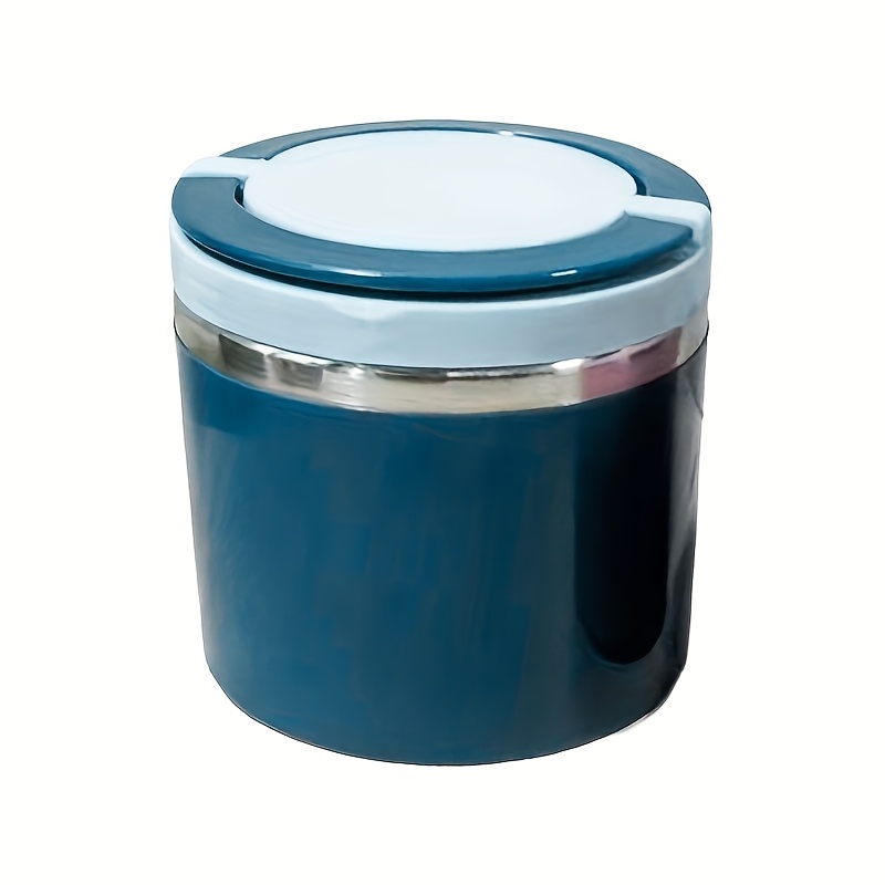 Image of Stainless Steel Insulated Food Container With Handle - Cup, Bento Box, Lunch Box - Leakproof Stackable Design, Office, School, Camping, Hot/cold Of Picnic - (pink, Blue, )