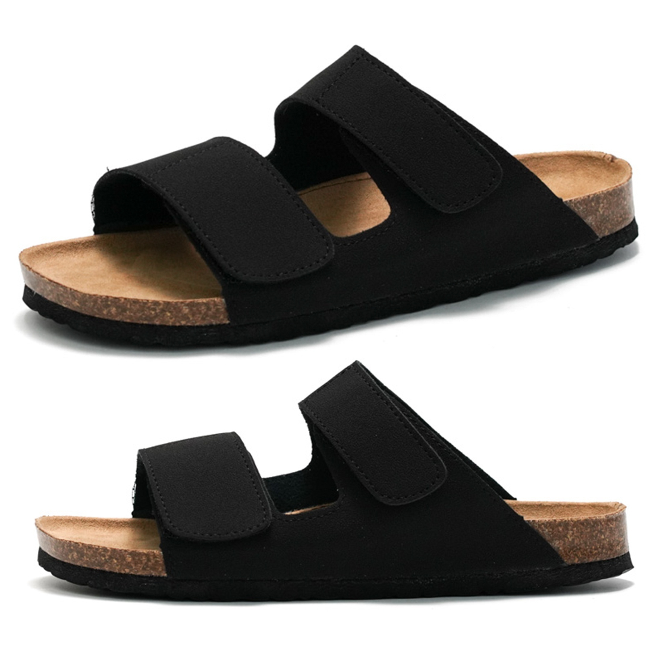 

Slide Sandals For Men With Soft Cork Footbed And Adjustable Strap, Fashion Platform Slide Sandals Comfortable Slip On Styles