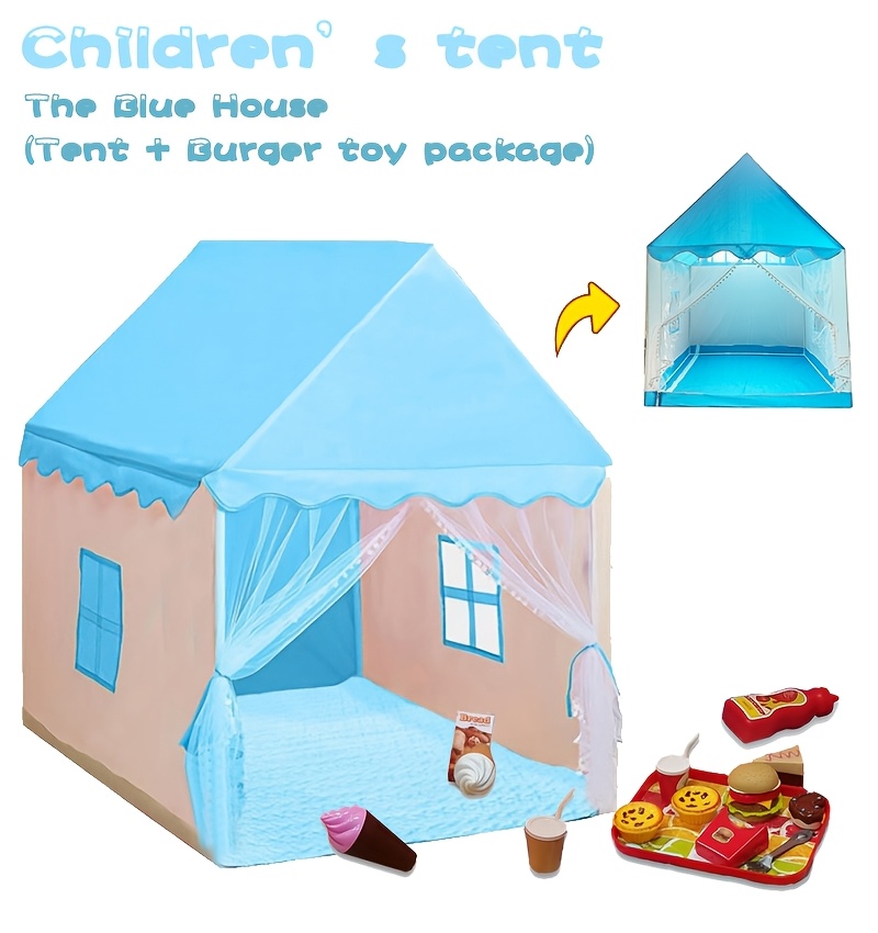 kids play tent burger toys set blue princess playhouse Temu Pakistan