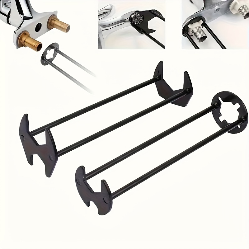 

Multifunctional Metal Wrench For Bathroom Faucet And Sink Installation, Universal Repair Socket Tool With Claw Design For Under Sink Work, Easy Twist 's Wrench For Valve Removal And Tightening