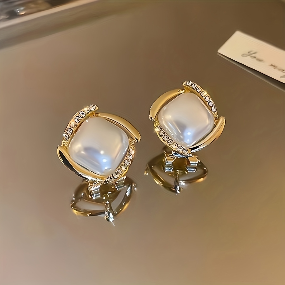 6 Pairs Vintage Elegant Rhinestone Earrings Set