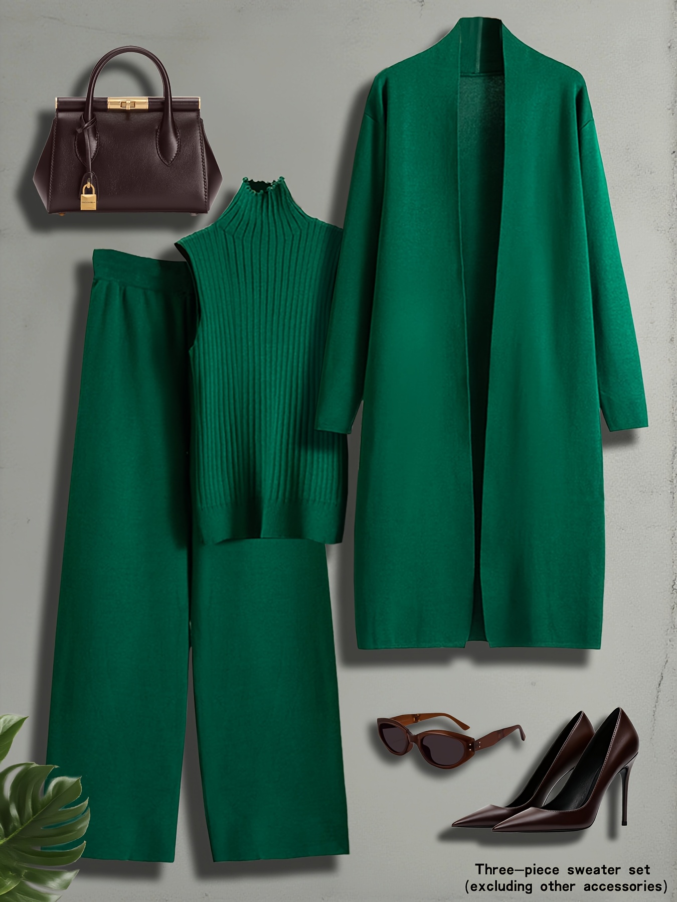 autumn and winter womens outfits multiple sets of womens sweaters for fall and winter solid color three piece sweater sets cardigan sweater outfits casual elegant womens ensembles popular   koreans top and   sets Product details 5