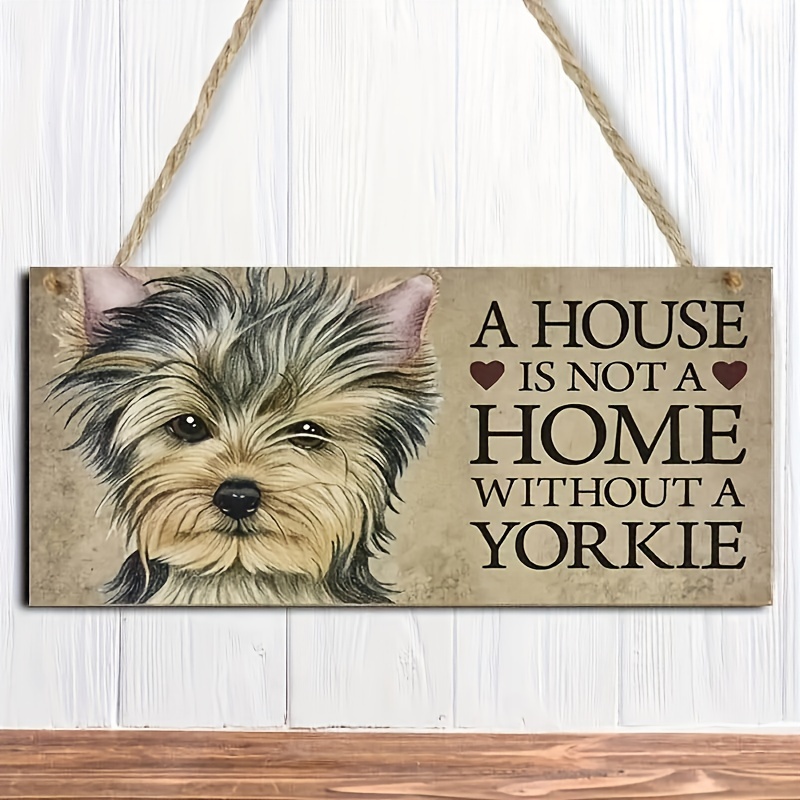 Yorkie Wooden Sign - Decor & Gift For Dog Lovers, Wall Hanging