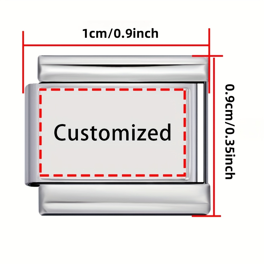 TEMU 1pc Personalized Bracelet - Personalized W/ Your Photo, Logo - Stainless Steel Customizable Wristband, Unique Gift