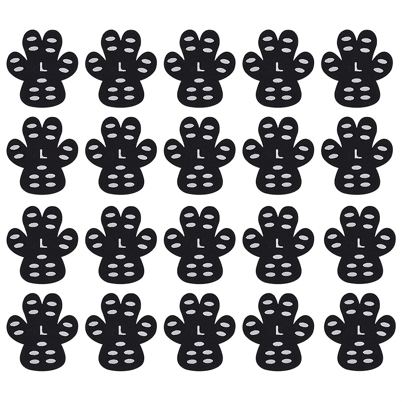 TEMU 20pcs Non-slip Dog Paw Protectors - Self-adhesive, Disposable Booties For Hardwood Floors - Ideal For Small To Large Breeds